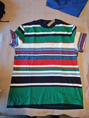 J. Crew Multicolor Crewneck Tee Large BNWT